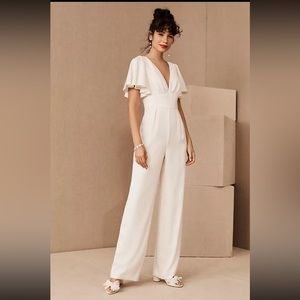 Anthropologie Sachin & Babi Ivory White Jumpsuit
